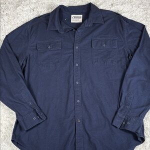Mountain Khakis Ranger Chamois Shirt Men’s XL Relaxed Fit Navy Button Up